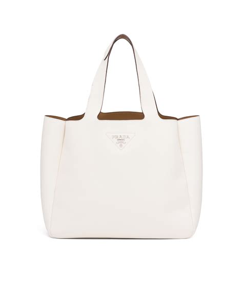 prada leather handbag white caramel|farfetch prada bags.